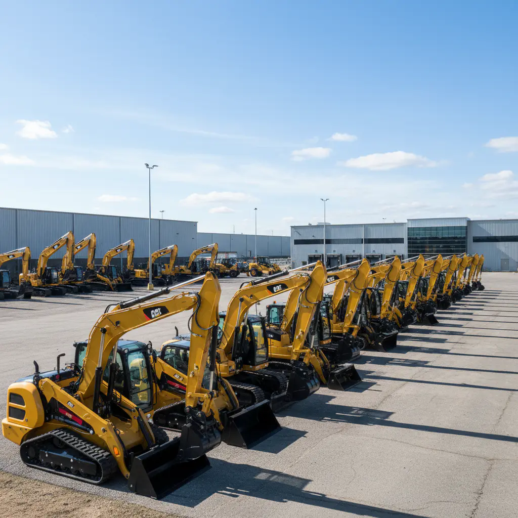 Fleet parked in yard